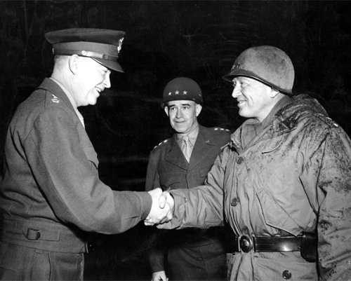 Generals Dwight Eisenhower, Omar Bradley and George Patton Photo