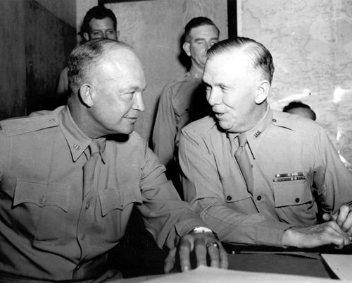 Generals Dwight Eisenhower and George Marshall Photo