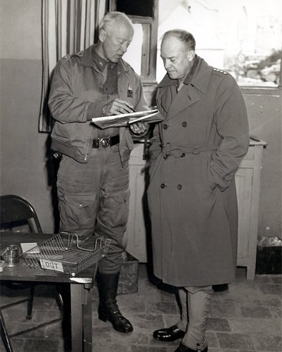 Generals George Patton and Dwight Eisenhower Photo