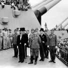 Japanese Delegation on USS Missouri For Surrender 1945 Photo