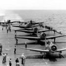 SBD and TBDs Taking Off From USS Enterprise CV-6 1942 Photo
