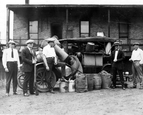 Prohibition Muskegon County, MI Prosecutor Harry Jackson With Raid Loot 1924 Photo