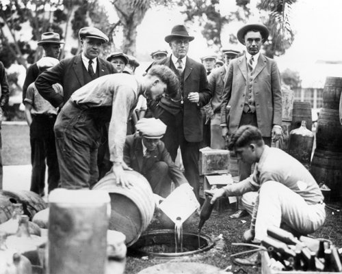Prohibition Orange County, CA Sheriff Dumping Bootleg Alcohol 1925 Photo