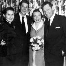 Brenda Marshal, Ronald and Nancy Reagan, and William Holden at Reagan Wedding Photo