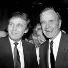 Donald and Ivana Trump and George Bush Photo