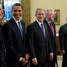 George H.W. Bush, Barack Obama, George W. Bush, Bill Clinton and Jimmy Carter Photo