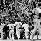 1982 Playoffs Milwaukee Brewers Jim Gantner After Hitting Go Ahead Run Photo