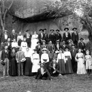 Civil War Vets and Families at Reunion at Devil's Den, Gettysburg 1904 Photo