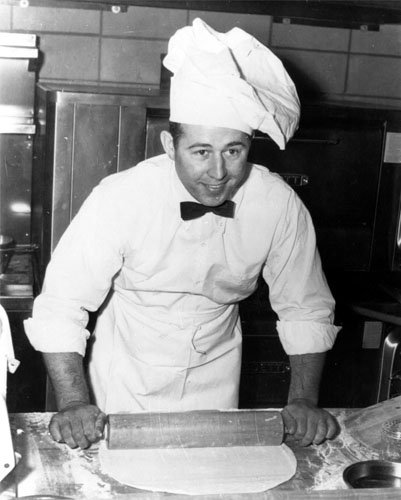 Chicago Cubs Ron Santo Making Pizza Photo