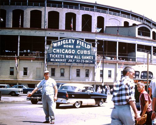 Wrigley Field Chicago Cubs vs. Milwaukee Braves July 23, 1960 Photo