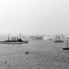 U.S. Battleships Salute Mayflower, Hampton Roads, VA 1907 Photo