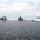 USS Anchorage LPD-23, USS Zumwalt DDG-1000, and USS Michael Monsoor DDG-1001 Photo