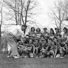 New York Yankees Babe Ruth Instructing Girls Softball Team Photo