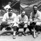 New York Yankees Babe Ruth, Miller Huggins, and Lou Gehrig Photo