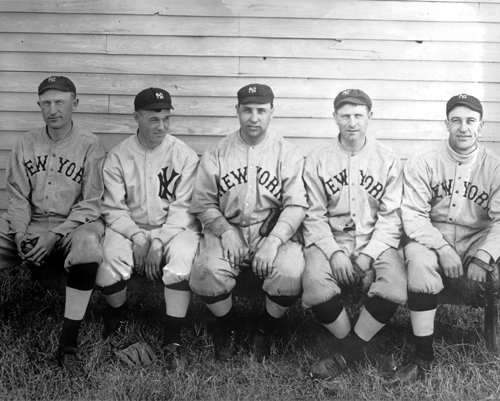New York Yankees Doc Cook, Hugh High, Birdie Cree, Tim Daley, Roy Hartzell 1915 Photo