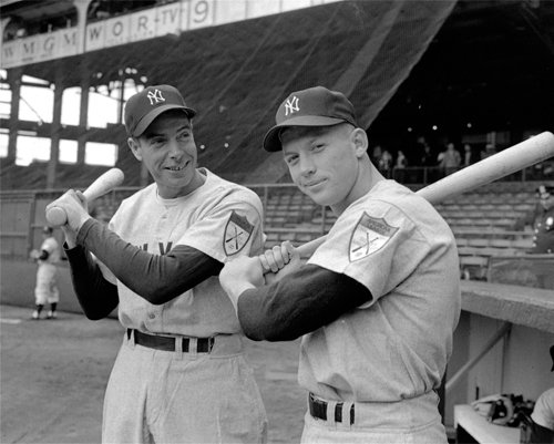 New York Yankees Joe DiMaggio and Mickey Mantle Photo 2