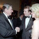 President Ronald Reagan Shaking Hands with Donald Trump 1985 Photo