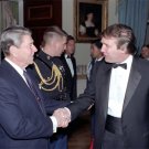 President Ronald Reagan Shaking Hands with Donald Trump 1987 Photo