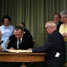 President Lyndon Johnson Signing Medicare Bill Photo