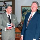 President Ronald Reagan and Bill Clinton Photo