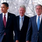 Presidents Barack Obama, Bill Clinton, and George W. Bush Photo