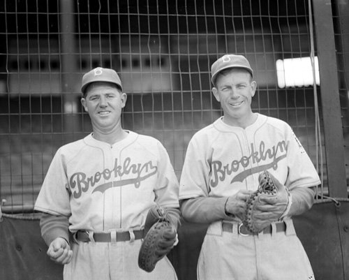 Brooklyn Dodgers Babe Phelps and Ray Hayworth 1939 Photo