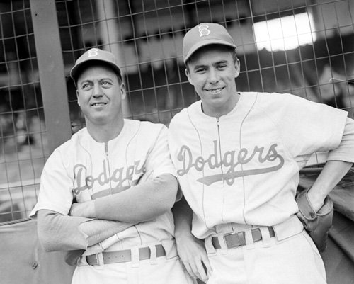 Brooklyn Dodgers Billy Herman and Pee Wee Reese 1946 Photo
