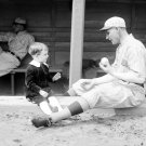 Brooklyn Robins (Dodgers) Rube Marquard and Son 1917 Photo