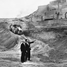 Fresco Thompson and Dick Walsh at Dodger Stadium Construction Site January 1961 Photo