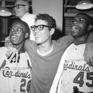 St. Louis Cardinals Lou Brock, Julian Javier, Bob Gibson Celebrate 1967 World Series Win Photo