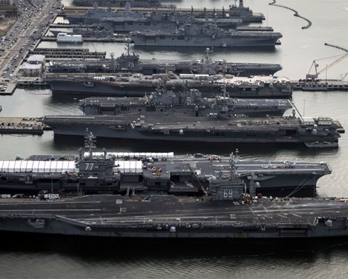 USS Dwight D. Eisenhower, George H.W. Bush,  Enterprise,  Harry S. Truman, and Abraham Lincoln Photo