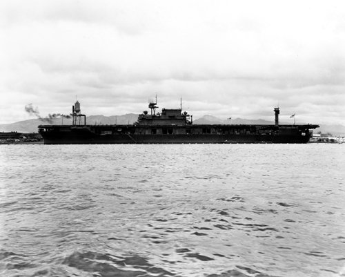 USS Enterprise CV-6 at Pearl Harbor March 1942 Photo
