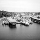 USS Hornet CVS-12  and USS Jersey BB-62 Photo