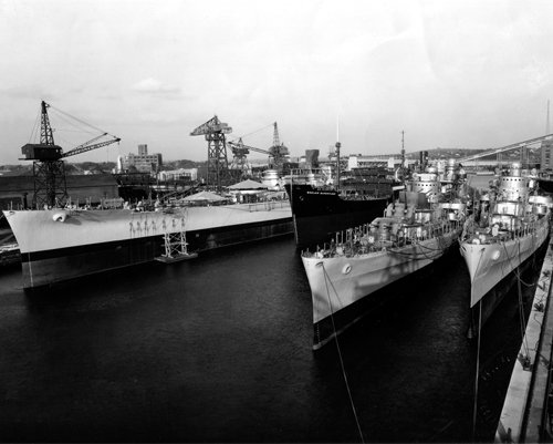Massachusetts BB-59, Sinclar Superflame, San Diego CL-53 and San Juan CL-54 Photo
