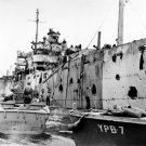 USS Mindanao ARG-3 Damaged By USS Mount Hood Explosion 1944 Photo
