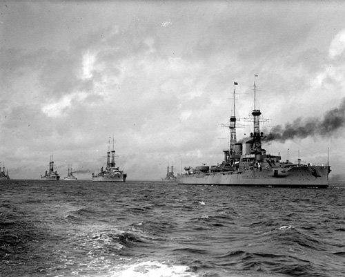 USS New York BB-34 Leading A Convoy Photo