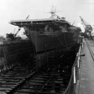 USS Wasp CV-7 in Drydock 1942 Photo