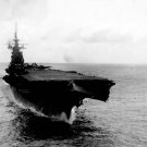 USS Wasp CV-18 Typhoon Damage 1945 Photo