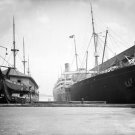 USS Constitution and White Star Line SS Arabic in 1903 Photo