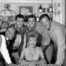 Milburn Stone, Ken Curtis, Burt Reynolds, Amanda Blake, and James Arness in Gunsmoke Photo
