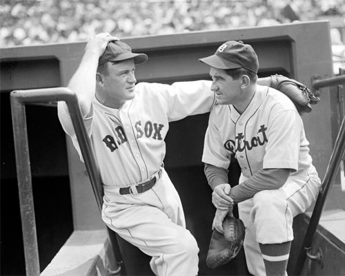 Boston Red Sox  Joe Cronin and Detroit Tigers Mickey Cochrane 1937 Photo