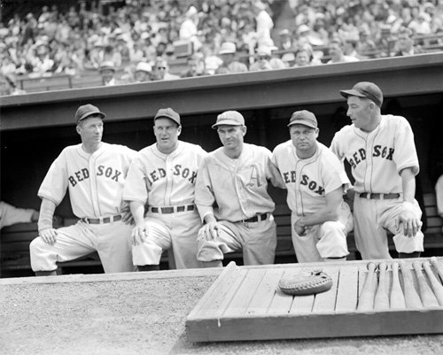 Boston Red Sox and Philadelphia A's Grove, Cronin,  Moses,  Foxx, and Cramer 1937 Photo