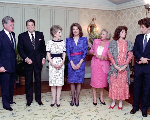 President Ronald Reagan and Nancy Reagan at John F. Kennedy Library Foundation Fundraiser Photo