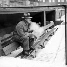 Chicago White Sox Red Faber In Comiskey Park Dugout in Snow 1930 Photo