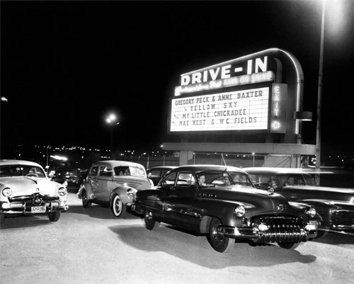 Whitestone Bridge Drive-In, Queens, New York About 1950 Photo