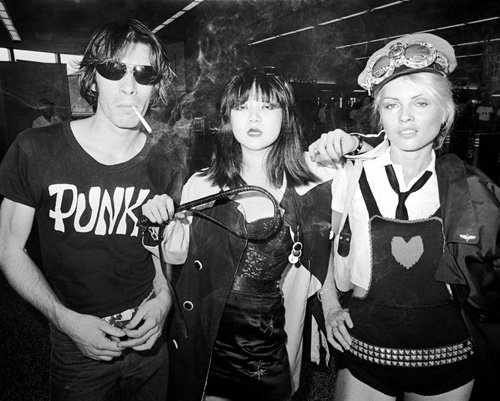 Legs McNeil, Anya Phillips, and Debbie Harry at CBGB Photo