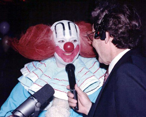 Art Cervi as Bozo the Clown and Dave Prince May 12, 1989 Photo