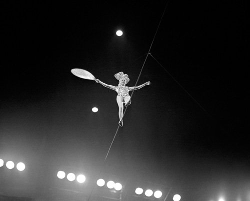 Walking a Tight Rope Ringling Bros. and Barnum & Bailey 1955 Photo