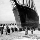 Crowd Gathers Around Schooner Nancy at Nantasket 1927 Photo