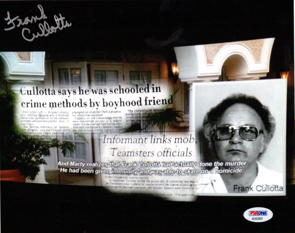 Mobster Frank Cullotta Signed Photo PSA/DNA Authenticated!